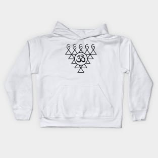 Saraswati Symbol Black Kids Hoodie